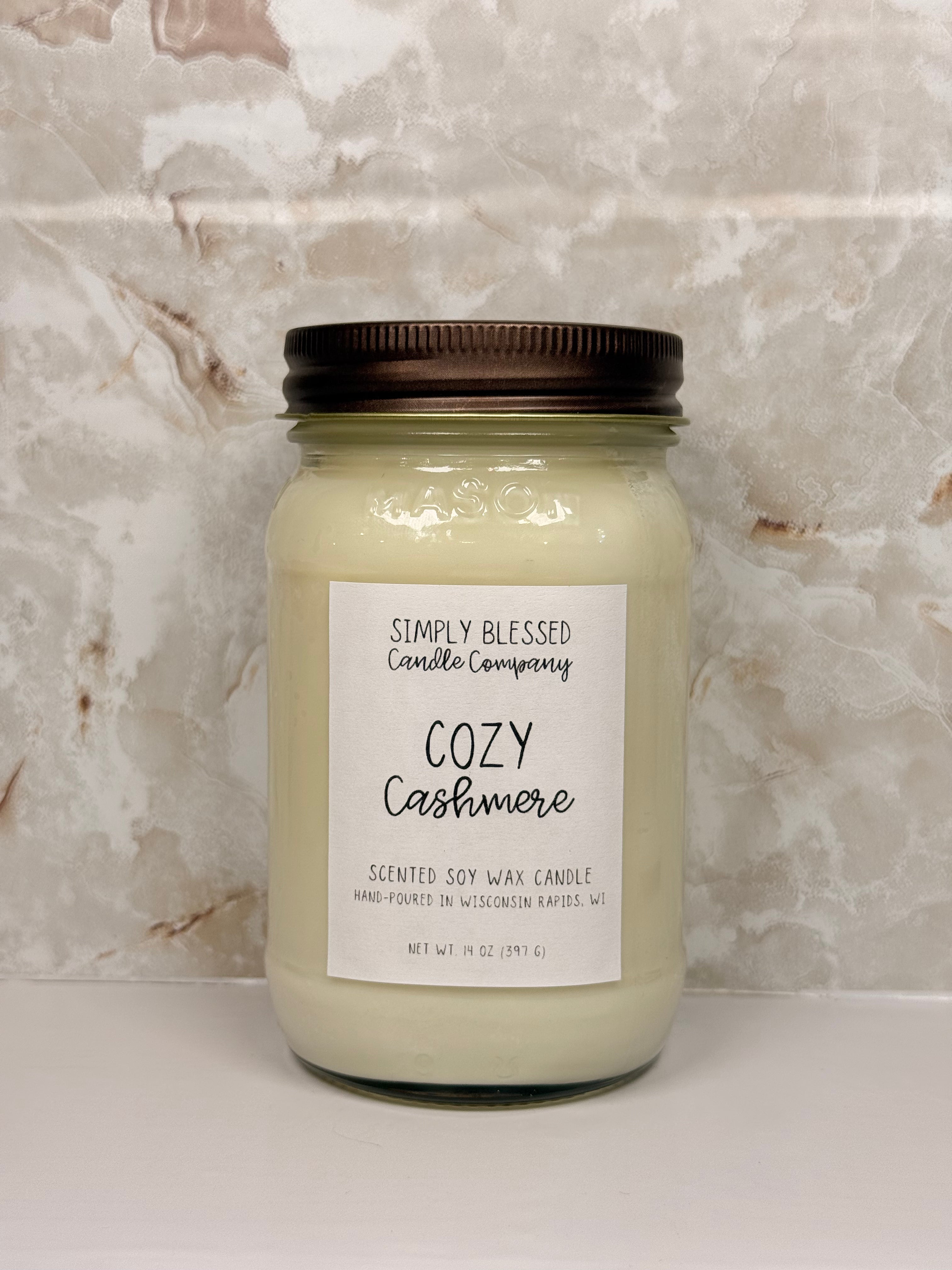 Cozy Cashmere 16 Oz Soy Candle