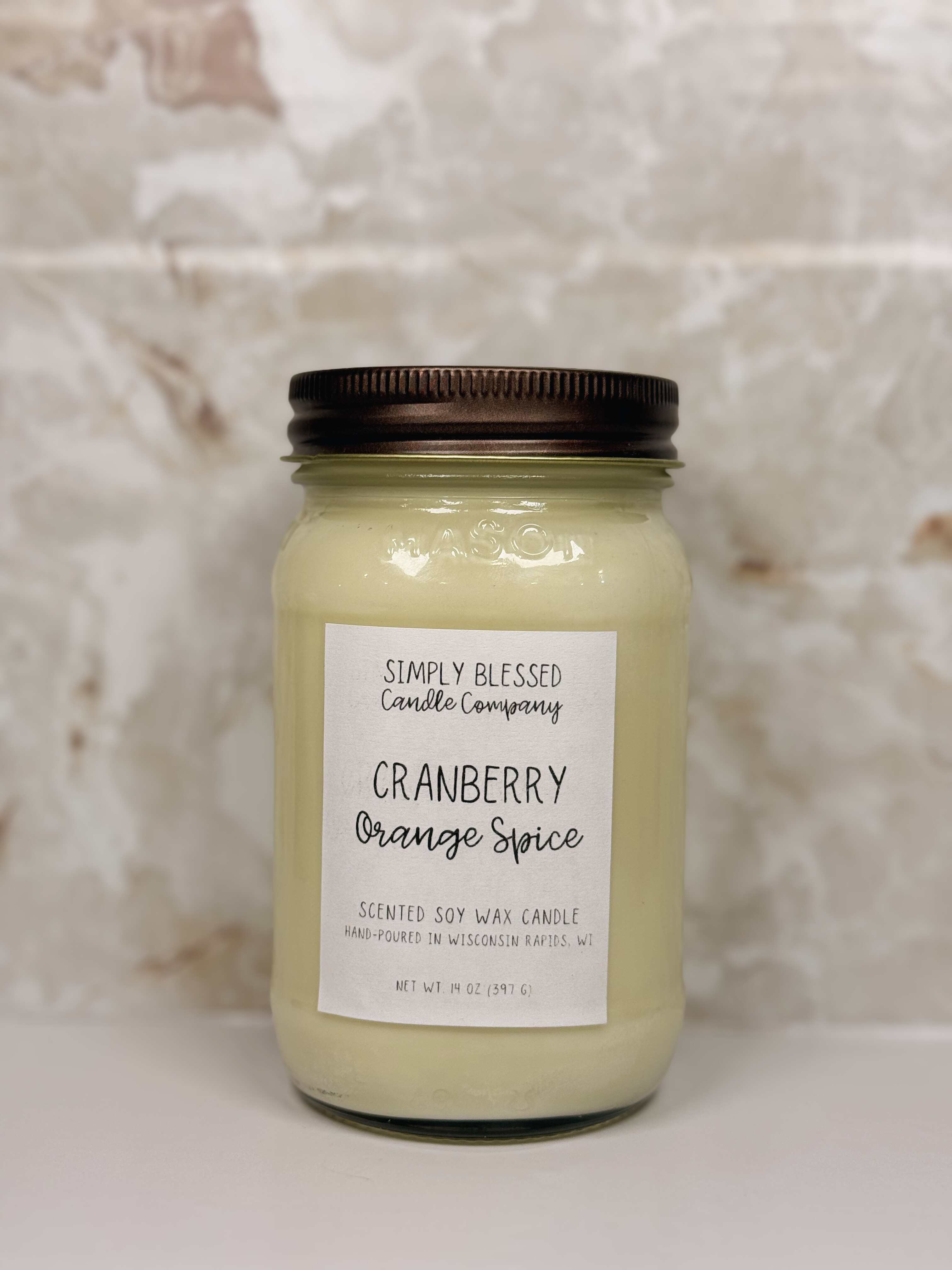 Cranberry Orange Spice 16 Oz Soy Candle