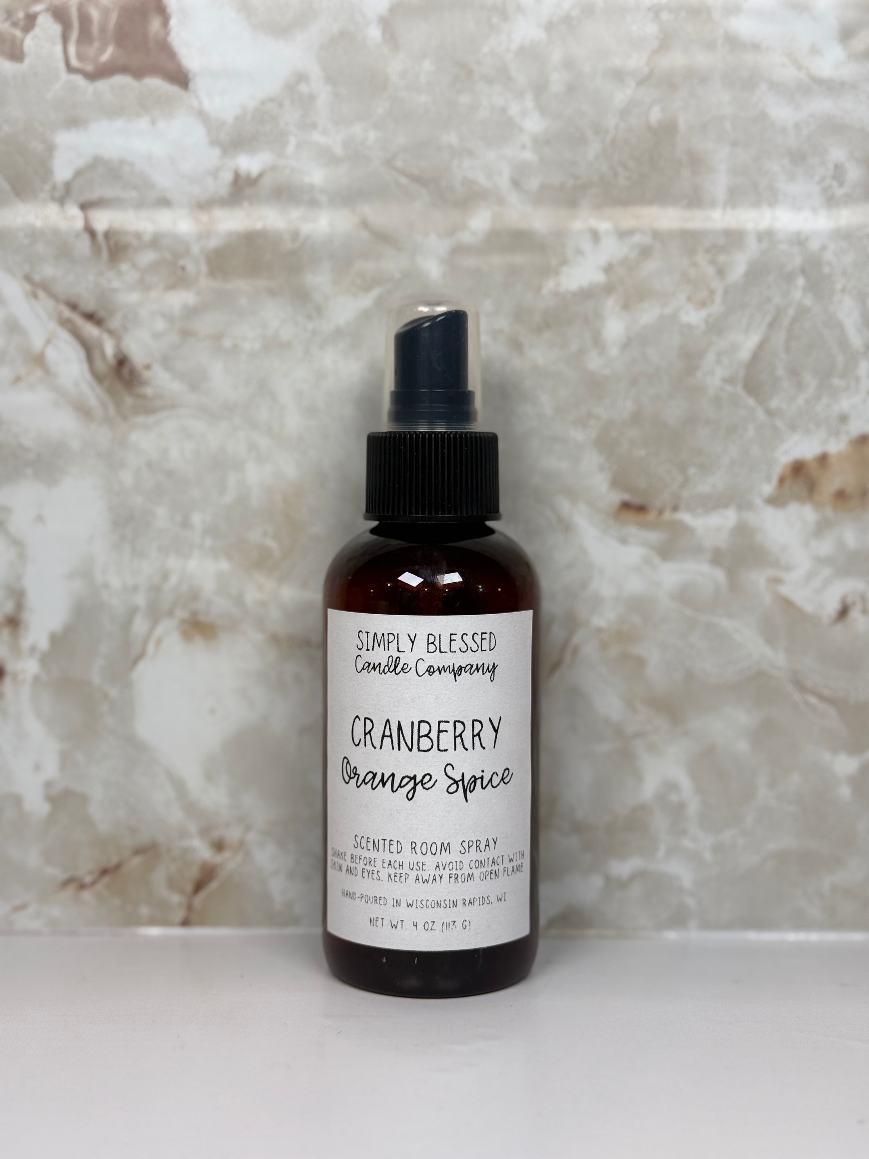 Cranberry Orange Spice 4 Oz Room Spray