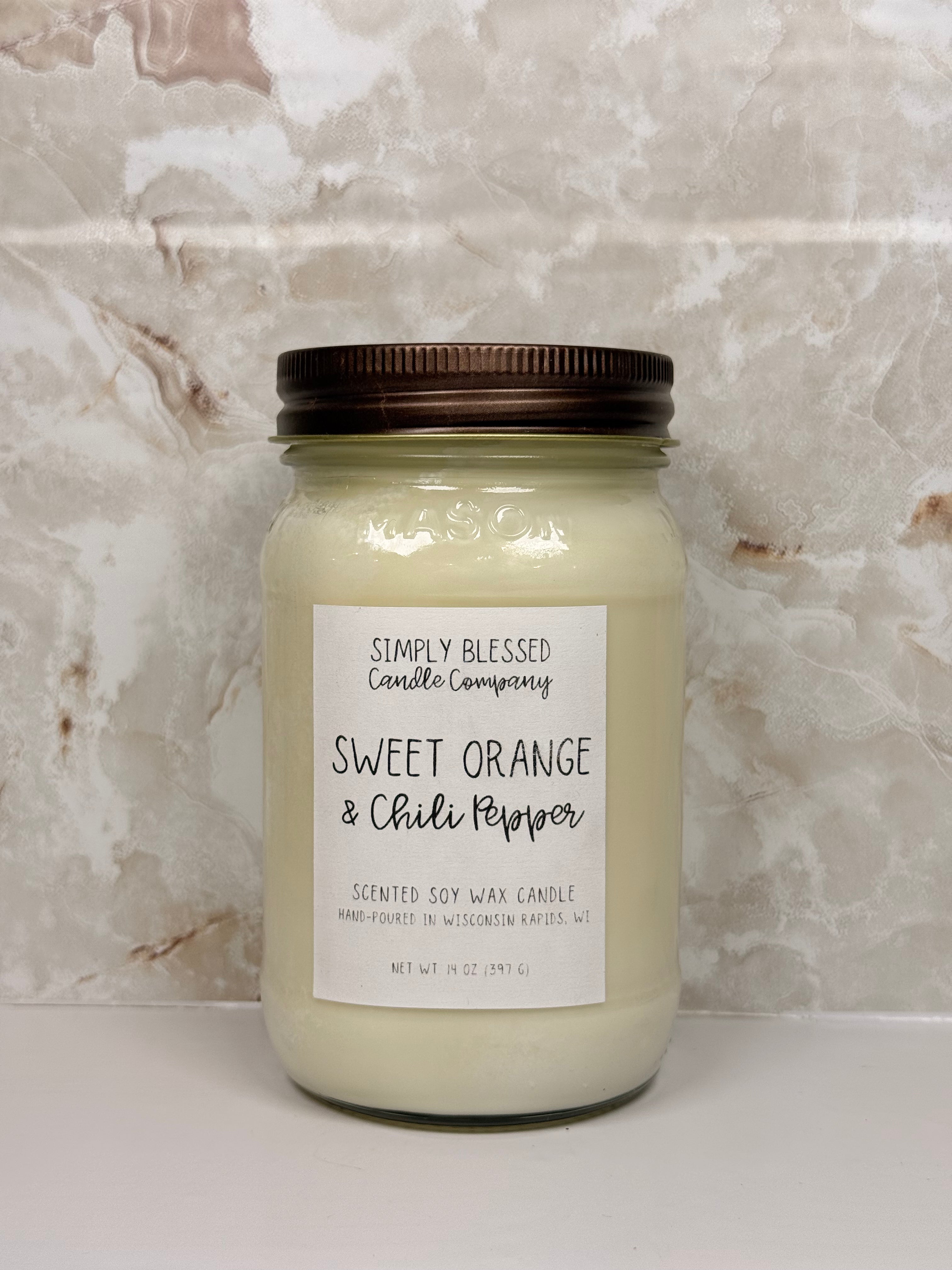 Sweet Orange & Chili Pepper 16 Oz Soy Candle